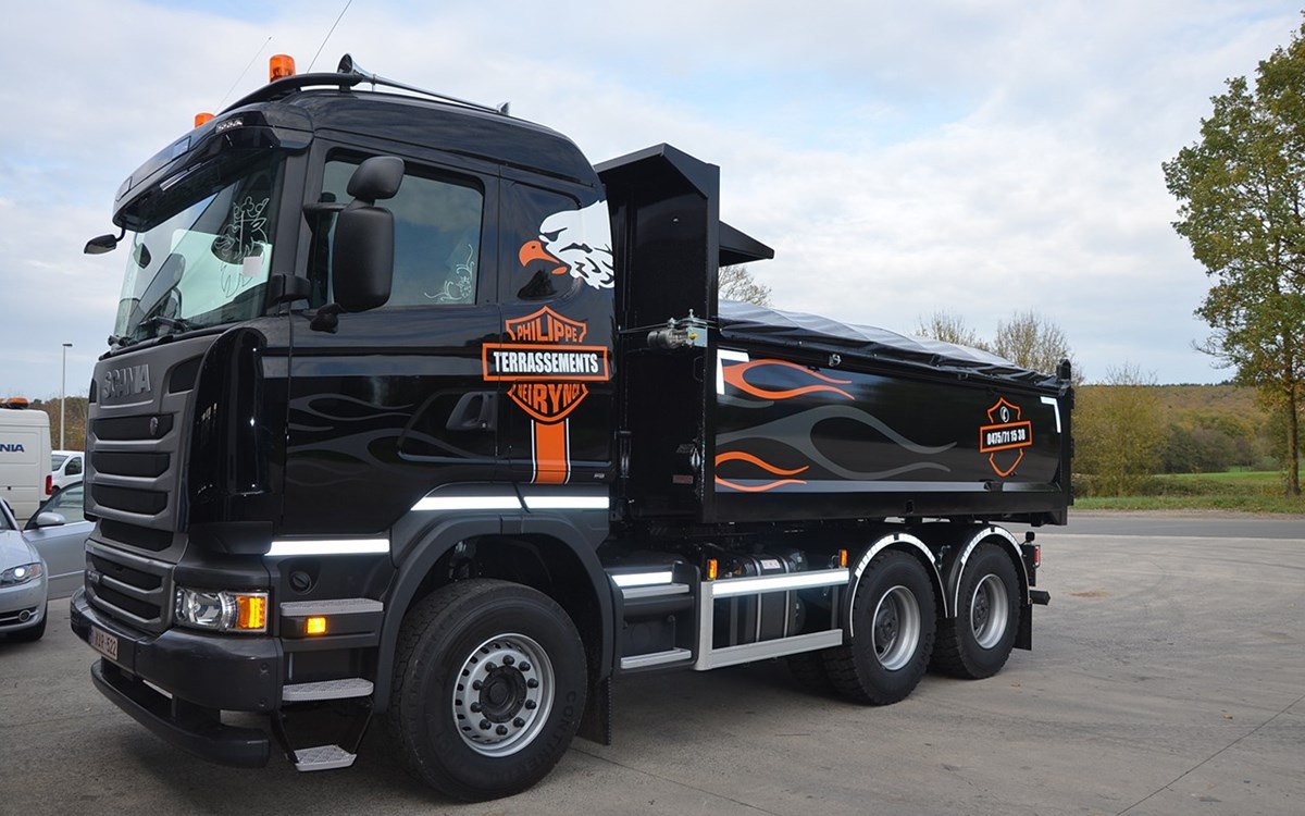lettrage vinyle stickers camion adn concept