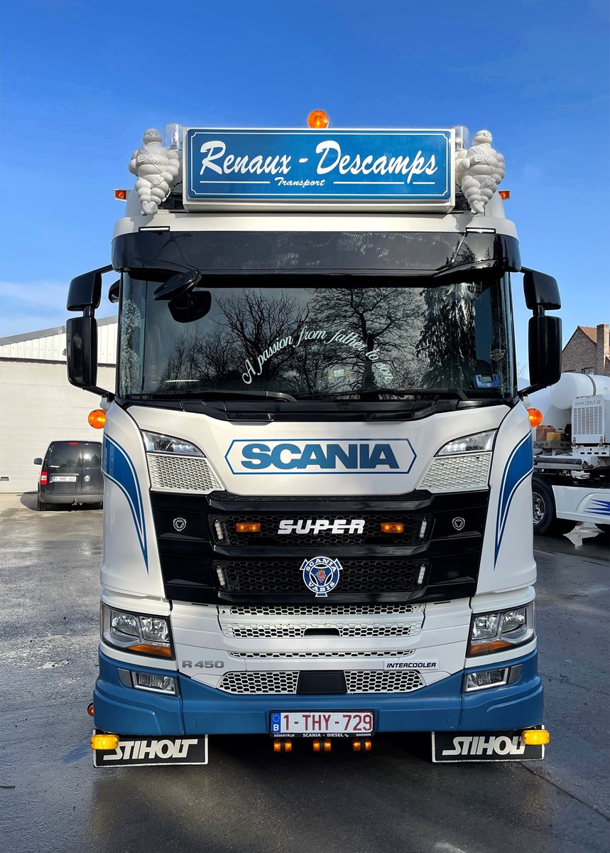 Lettrage camion scania adn concept